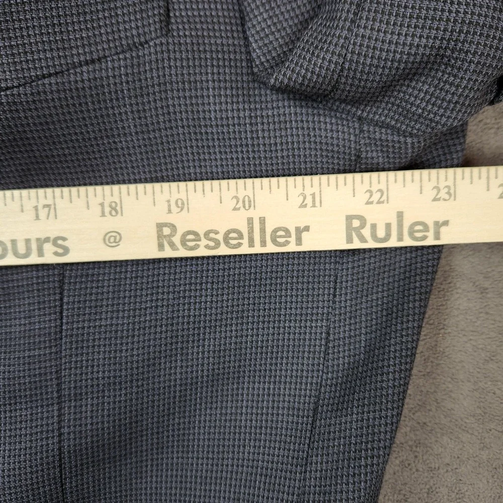 Jones New York Blazer Mens 42R Navy‎ Blue Wool 3 Button Micro Check Sport Coat